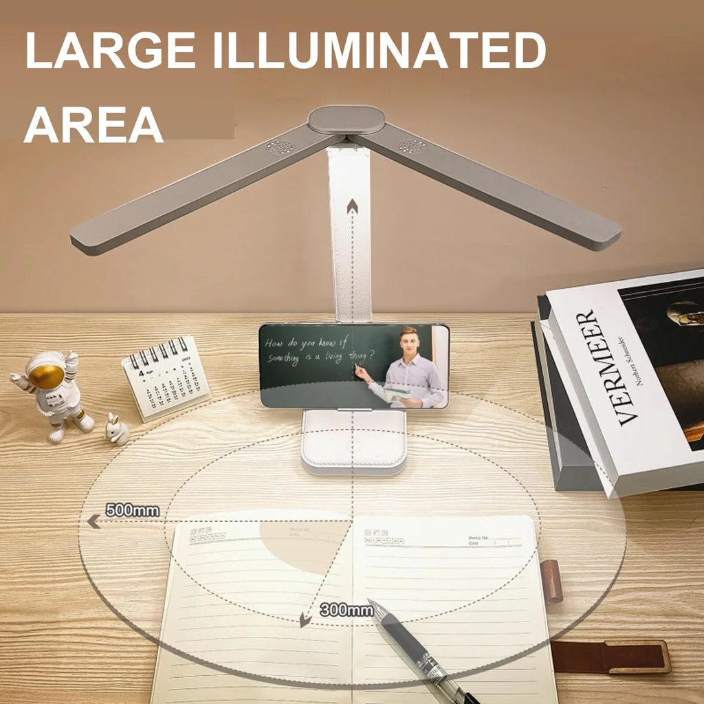 Lámpara LED de Escritorio con Soporte Móvil y USB