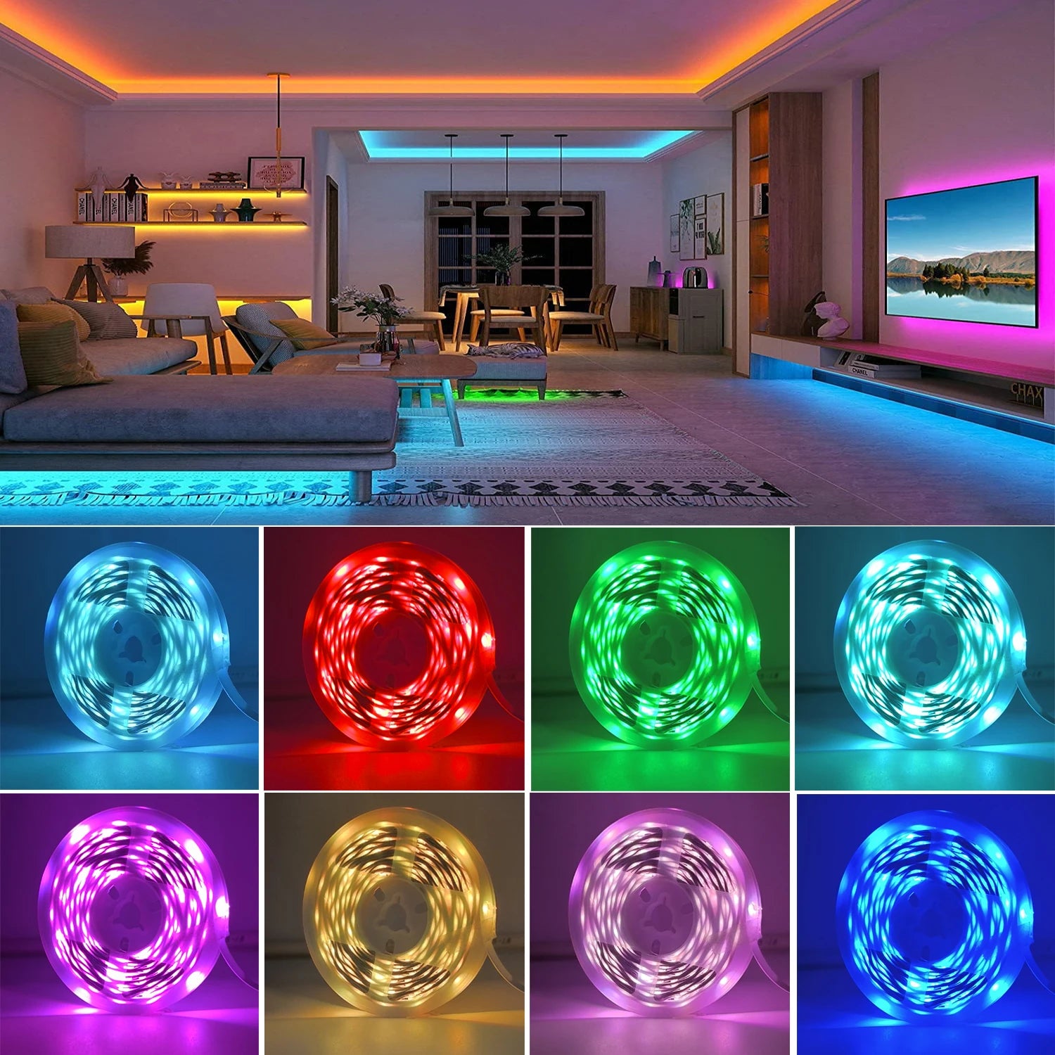 Tiras LED RGB para Escritorio y Habitación